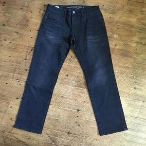 American Eagle Outfitters Men's Straight Jeans - Dark Blue